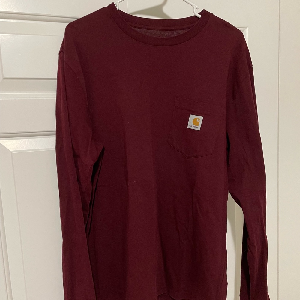 Carhartt WIP Maroon Red Long-sleeve Pocket New